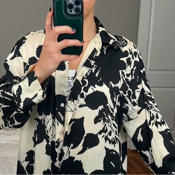 Zara Floral Print Blouse - Picture 4 of 10